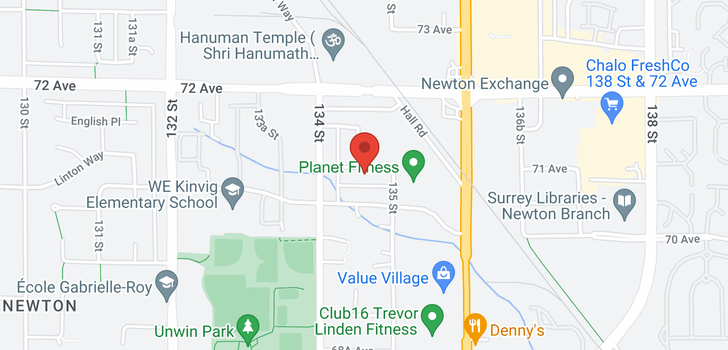 map of 13462 71 AVE. AVENUE